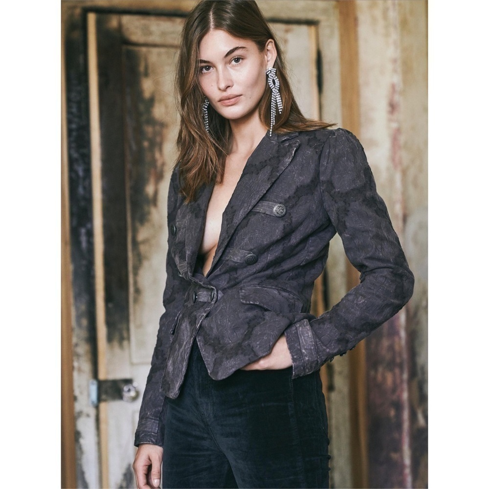 Free People | James Blazer Washed Black NEW Size S